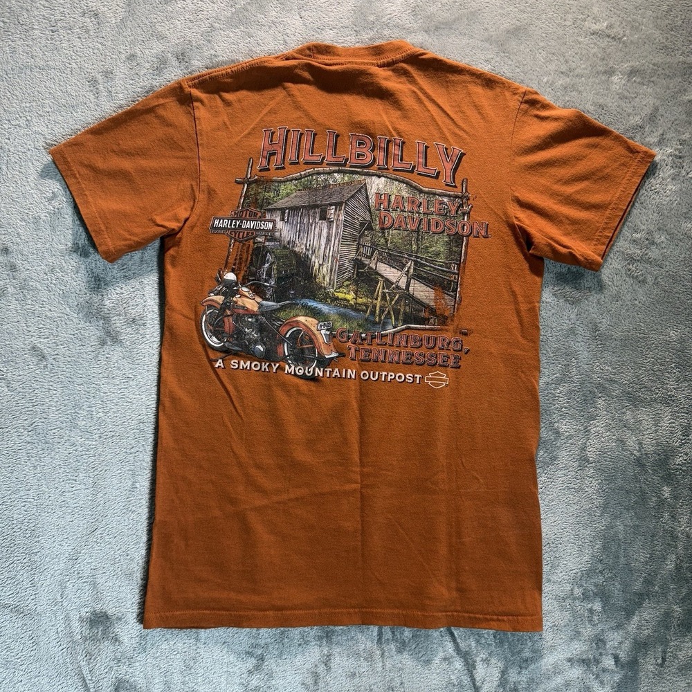 Harley Davidson T-Shirt Hillbilly Gatlinburg TN Size Small Graphic Tee Biker - Picture 1 of 9